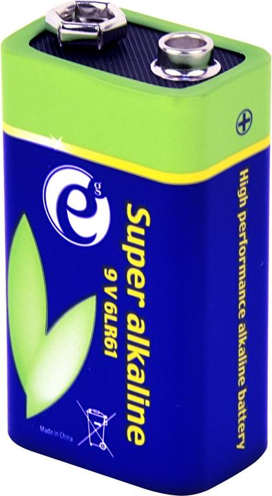 Actual product image Gembird EG-BA-6LR61-01 household battery disposable alkaline (1 pcs., 9V Block, 500 mAh)