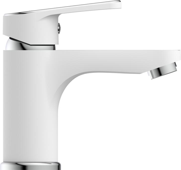 Produktbild Schütte Wasserhahn Bad ALASKA Waschtischarmatur Weiss Chrom Einhebelmischer Mischbatterie 34710