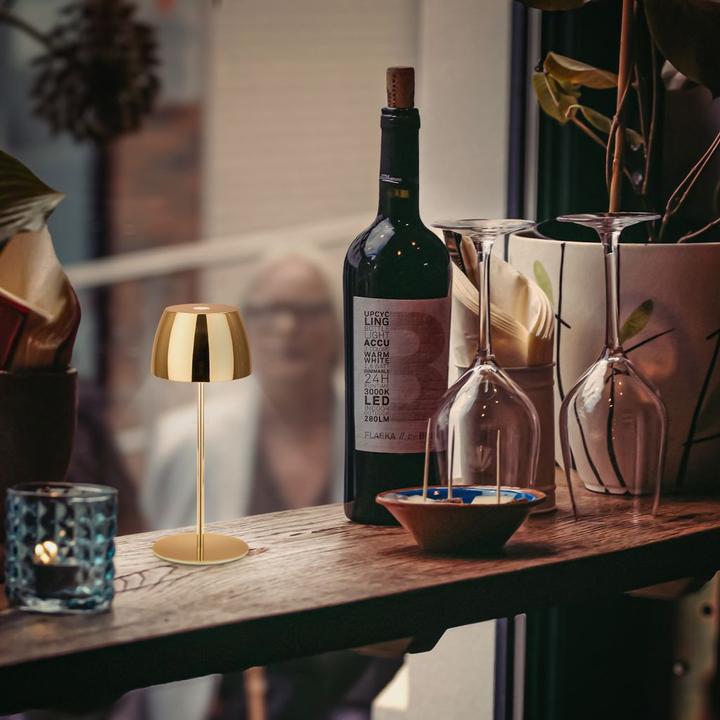 Image du produit Briloner Lampe de table LED rechargeable - Mini, Touch, Gold (150 lm)