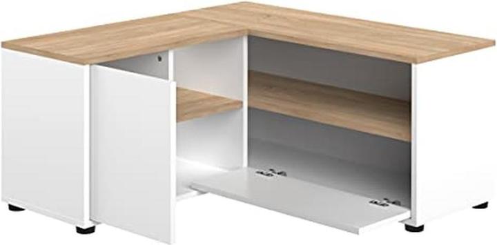 Temahome Porta TV angolare 90 bianco e rovere