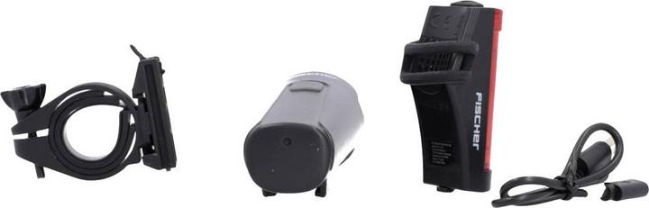 Produktbild Fischer Fahrrad-LED-Beleuchtungs-Set, 45 Lux Leuchtdauer bis zu 20 Stunden, StVZO zugelassen