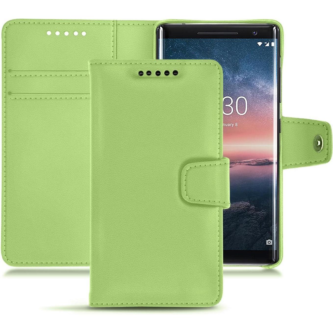 Noreve Lederschutzhülle Wallet (Nokia 8 Sirocco), Smartphone Hülle, Grün