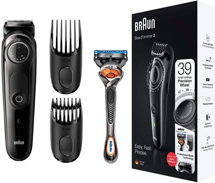 Produktbild Braun Beard Trimmer BT3242 Cordless, Operating time (max) 80 min, Number of length steps 39, Number
