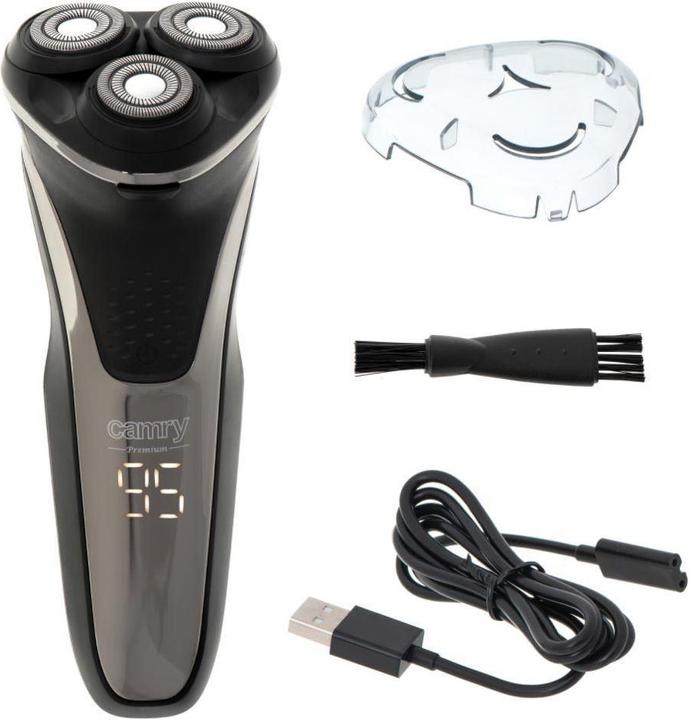 Actual product image Camry Shaver CR 2927 Operating time (max) 90 min, Number of shaver heads/blades 3, Chrome, Cordless