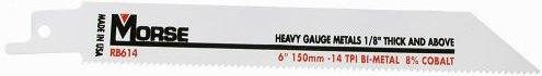 Produktbild Morse Saber saw blade bi-metal Master Cobalt 14TPI 152 x 20 x 0.9 mm 5 pcs. (MORSE-PTA-RB614T05)
