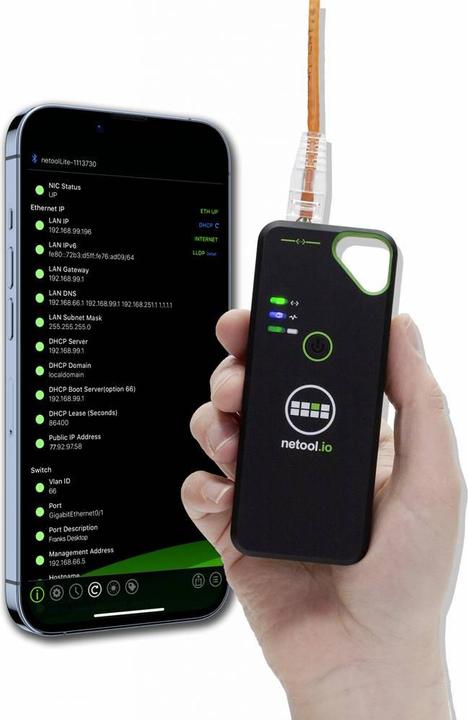 Image du produit Netool IO Testeur de réseau NE1E netool.io Lite Smart Network Tester Network (Instrument)