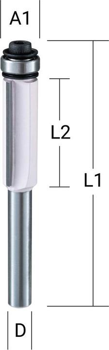 Actual product image Makita Milling cutter flush 6mm