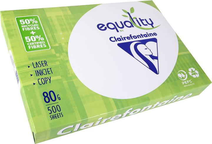 Produktbild NoName CLAIREFONTAINE Equality Universalpapier Recycling, weiss (80 g/m², 500 x, A3)