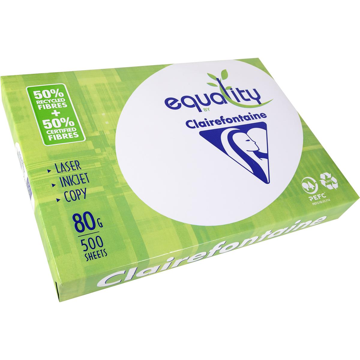 NoName, Kopierpapier, CLAIREFONTAINE Equality Universalpapier Recycling, weiss (80 g/m², 500 x, A3)