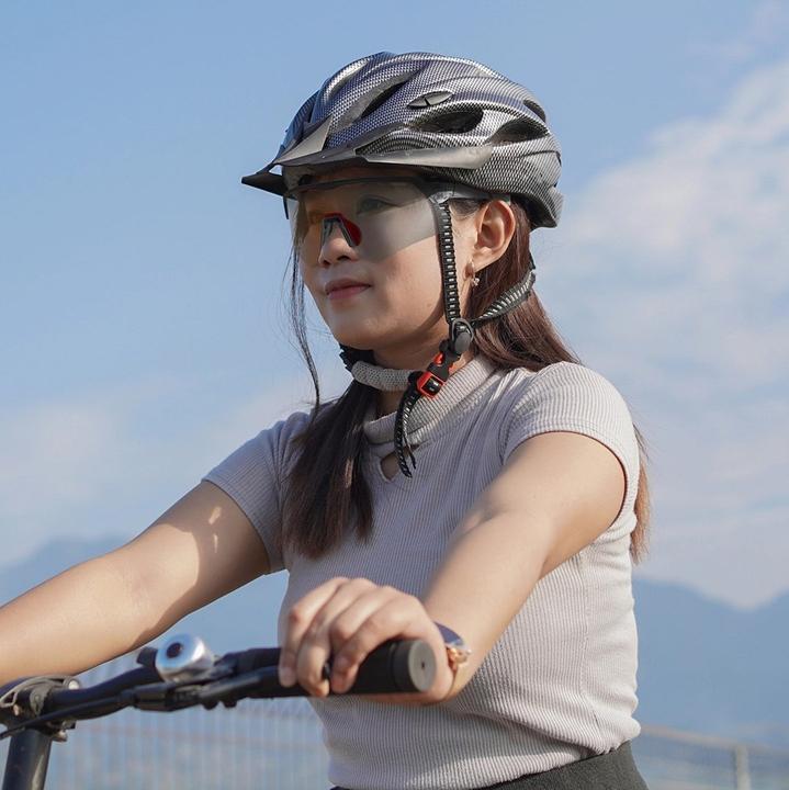 Productafbeelding Rockbros Gepolariseerde fietsbril met UV-bescherming en corrigerende inzet - Grijs (Grijs, Grijs)