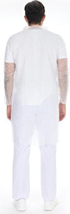 Hygonorm Visitor coat LIGHT with press studs, white, M (Hearing protection replacement pads)