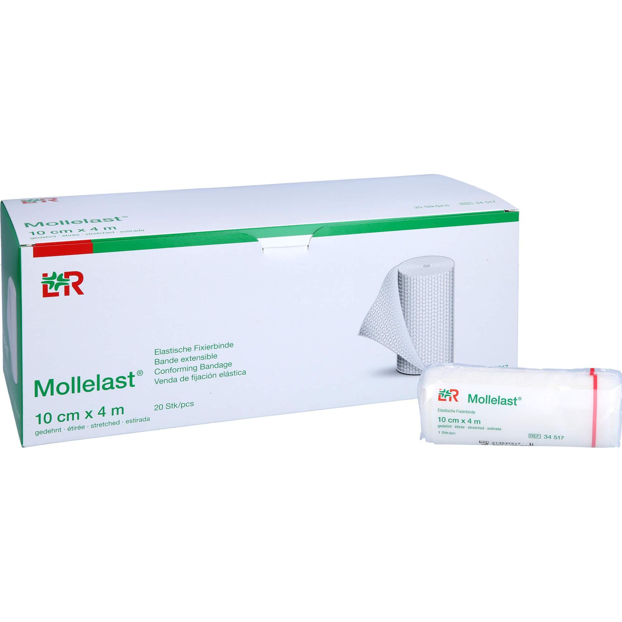 Lohmann & Rauscher, Verbandsmaterial, Mollelast Elastische Fixierbinde 10cmx4m, 20 St BIN