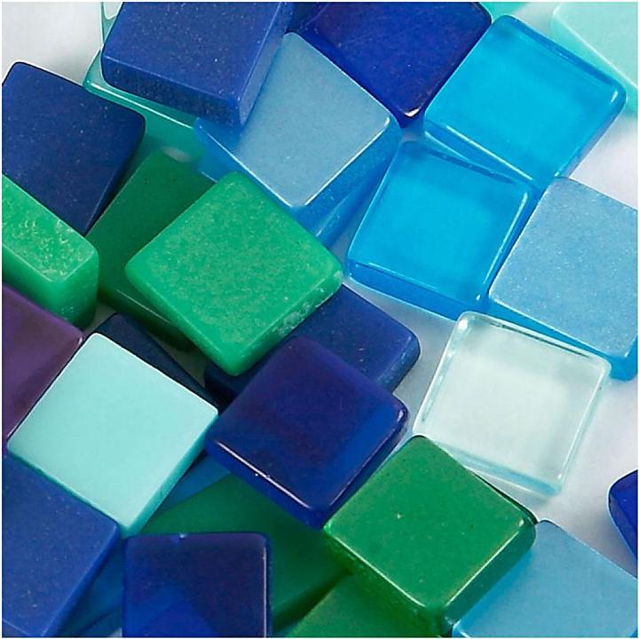 Produktbild Creativ Company Mini-Mosaik Blau/Grün 5x5mm, 25 Gramm