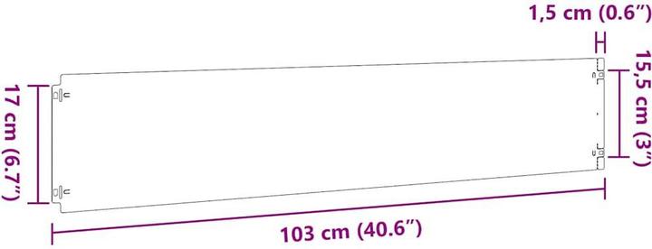 Produktbild vidaXL Rasenkante (103 cm)