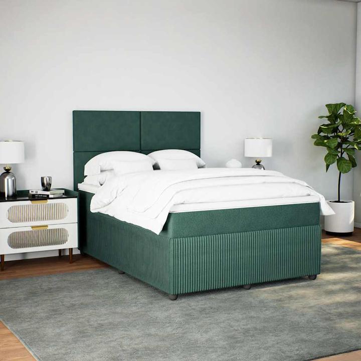 Produktbild vidaXL Bo x springbett mit Matratze 140 x 200 cm Samt (140 x 200 cm)
