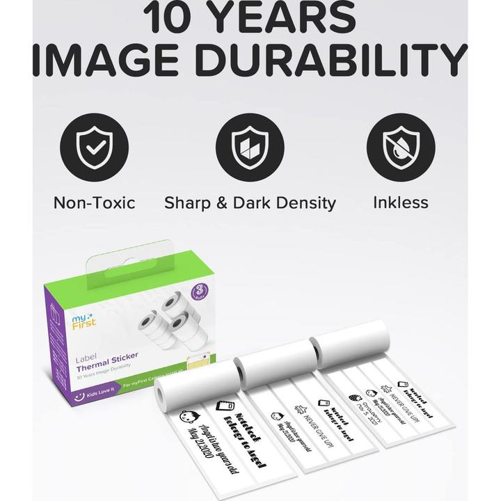 Produktbild myFirst Thermal Sticker White with Strips