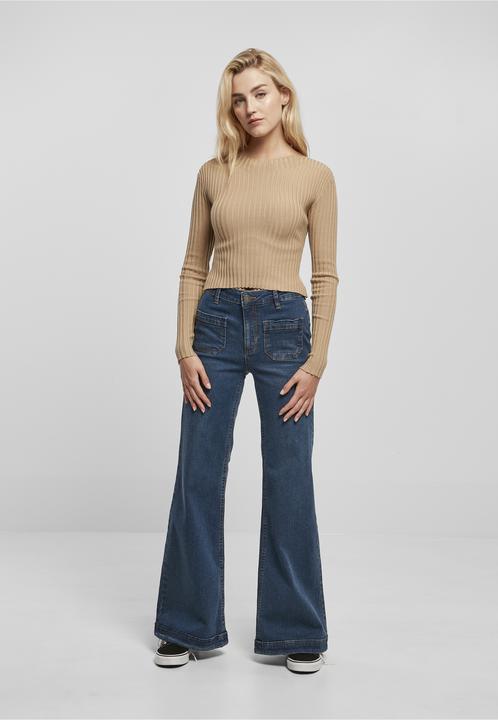 Produktbild Urban Classics Ladies Short Rib Knit Twisted Back Sweater - 21165 (XL)