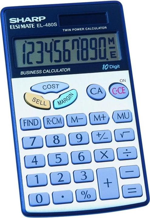 Image du produit Sharp Calculatrice commerciale EL-480SR (Cellules solaires)