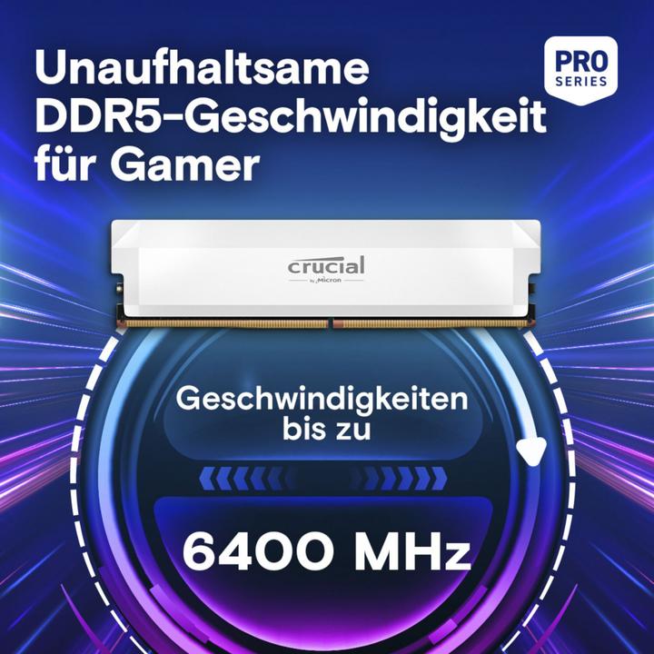 Produktbild Crucial CP2K16G64C38U5W (2 x 16GB, 6400 MHz, DDR5-RAM, DIMM)