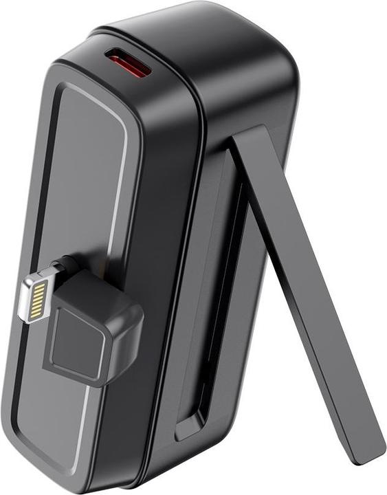 Produktbild xO Powerbank mini PR244 20W 5000 mAh mit Lightning-Anschluss schwarz (5000 mAh, 20 W)