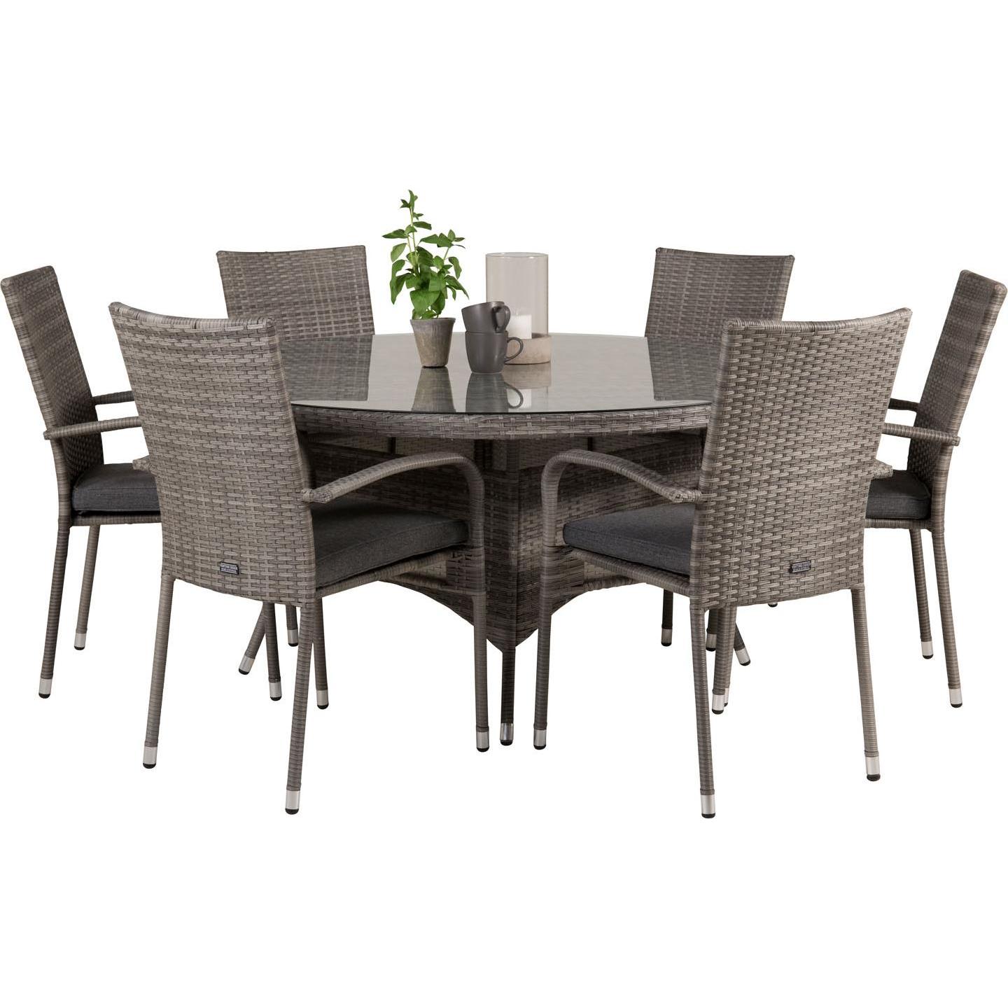 Ebuy24, Gartentisch + Balkontisch, Gartenmöbel-Set Volta (150 cm)