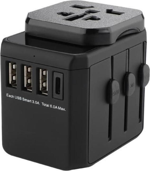 Actual product image MicroConnect World Travel Adapter, 3 USB A