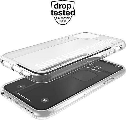 Actual product image Superdry Clear Case transparent cover with logo print (Apple iPhone 11 Pro Max)