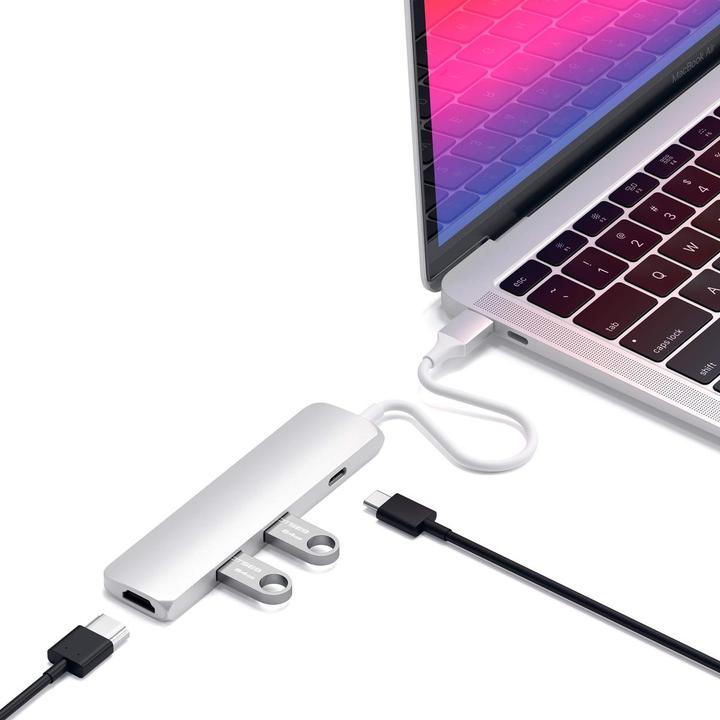 Immagine prodotto Satechi Slim 4 Multiport Hub Silver (USB-C, 4 porte)
