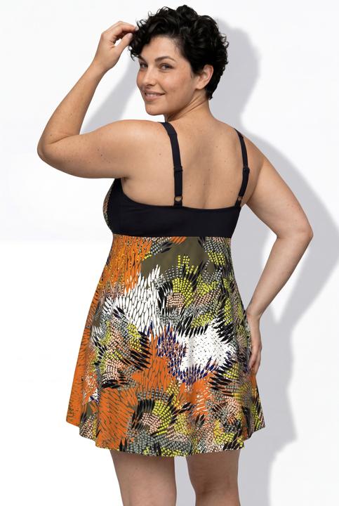 Produktbild Ulla Popken Badekleid, Dschungel, Softcups, recycelt (48)