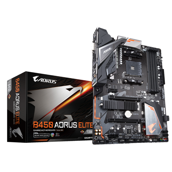Produktbild Gigabyte B450 AORUS Elite V2 (AM4, AMD B450, ATX)