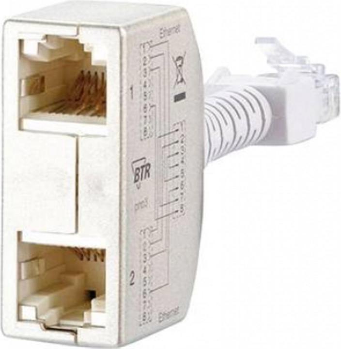 Produktbild Metz Connect BTR Cable sharing Adpt. pnp 3 2er Set Ethernet-Ethernet VE 2 Ethernet-Ethernet silber