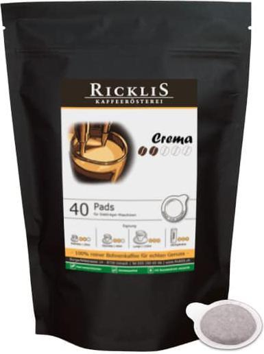 RickliS Kaffeerösterei Crema (40 x Port.)