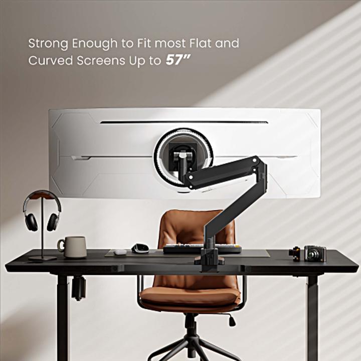 Produktbild Wiltec Monitorhalterung Schreibtisch bis 26kg Monitorhalter VESA flach & gebogen (26 kg)