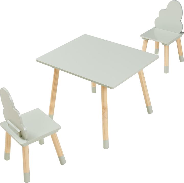 Produktbild En.Casa Kindersitzgruppe Hovle mit Wolken-Design Mintgrün (Kindersitzgruppe)