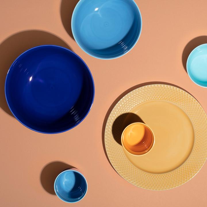 Actual product image Lyngby Rhombe Color Serving Bowl Dia. 22cm - Dark Blue (201915) (22 cm, 2.65 l, 1 x)