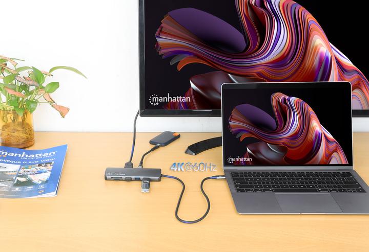 Immagine prodotto Manhattan USB-C PD auf HDMI 9-in-1 4K Dockingstation / Multiport Hub (USB-C, 9 porte)