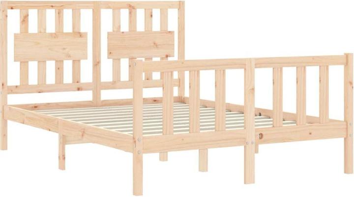 Immagine prodotto vidaXL Massivholzbett mit Kopfteil 140x200 cm (140 x 200 cm)
