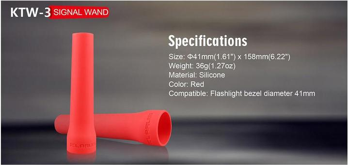 Actual product image Klarus KTW-3 luminous cone red