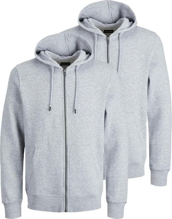 Produktbild Jack & Jones - Star - Sweatjacke / Hoodie - 2er Pack (S Light grey melange) (S)