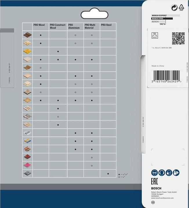 Immagine prodotto Bosch Professional Zubehör Lama circolare per legno PRO, 184 x 2,6 x 16 mm