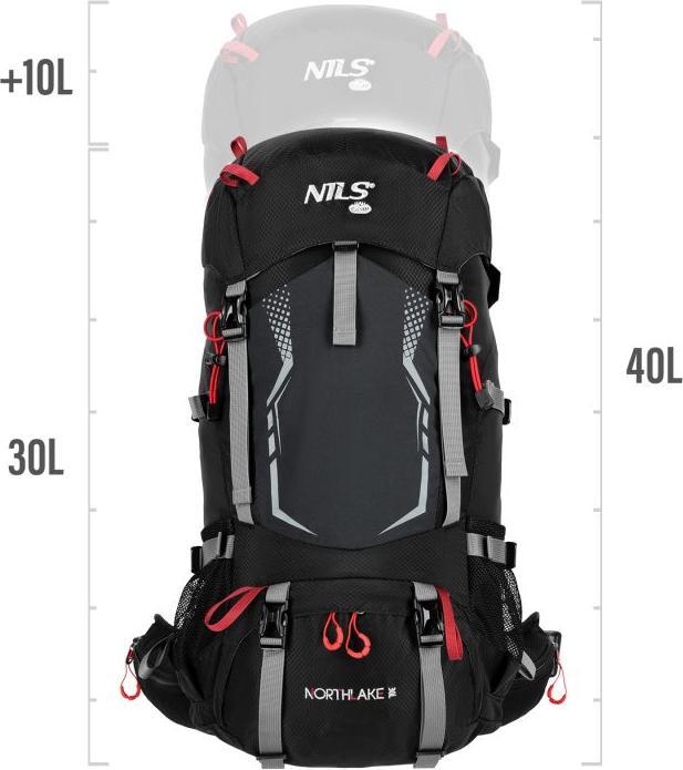 Produktbild Nils NC1993 WANDERRUCKSACK SCHWARZ NORTHLAKE 30L+10 CAMP (40 l)