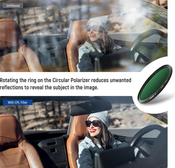 Actual product image Neewer MRC HD CPL filter 67mm (67 mm, Polarizing filter)