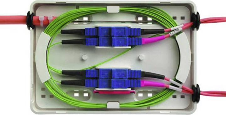 Immagine prodotto Telegärtner Scatola di giunzione MICRO con supporto di protezione per la giunzione, accoppiamento 4xSC