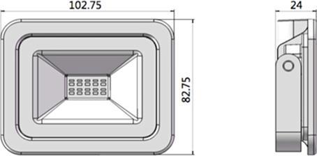 Produktbild Lumina Swiss Slim LED Flutlicht 10W kalt-weiss 6000K (1000 lm, IP65)