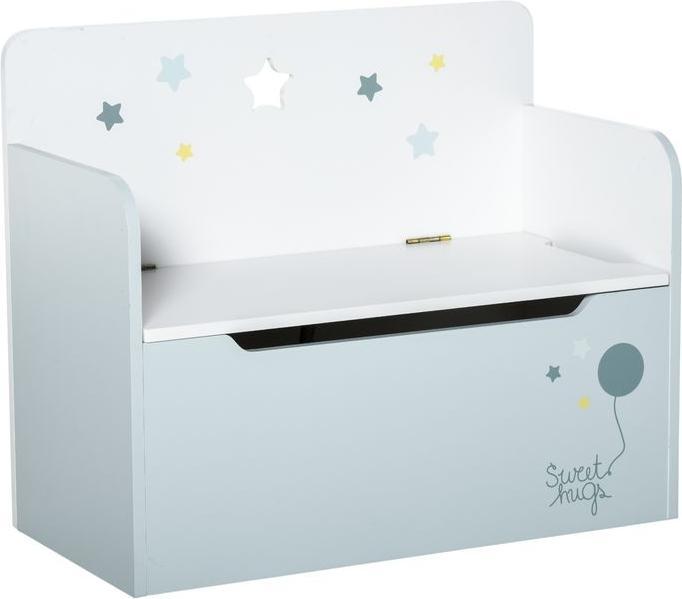 Swisshandel24 Kindersitzbank mit Stauraum 2-in-1 Truhenbank Spielzeugkiste Aufbewahrungstruhe 3-6 Jahre Kindermöbe (Kindersitzgruppe)