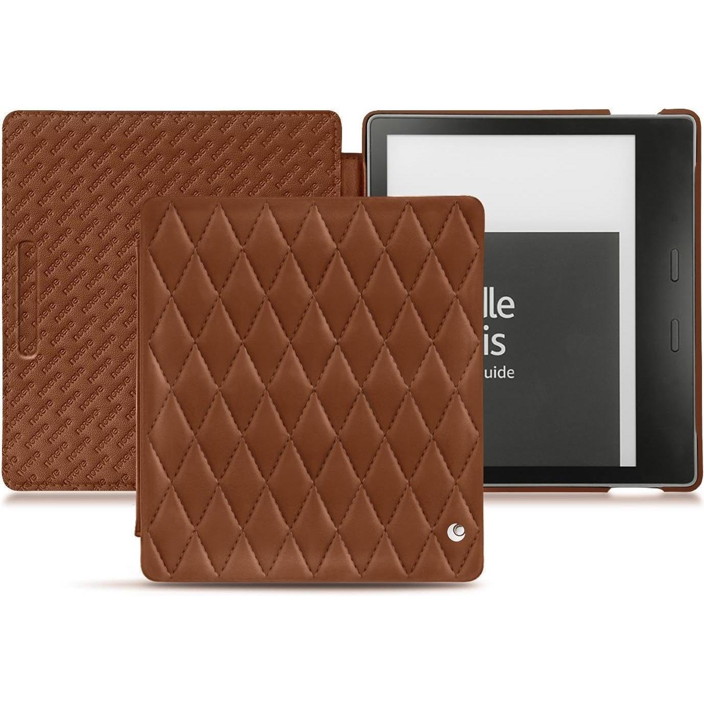 Noreve Lederschutzhülle horizontal (Kindle Oasis (2019)), Tablet Hülle, Braun