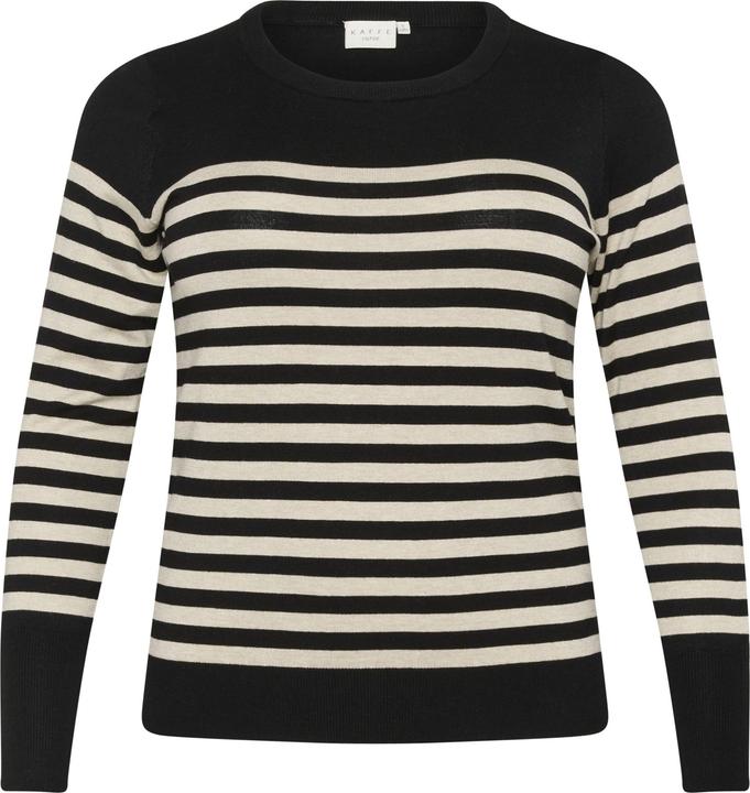Black, feather gray mel. stripe