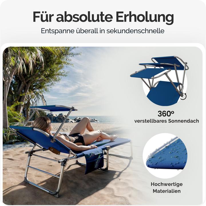 Produktbild Casaria 2er Set Sonnenliege Ibiza (190 cm)