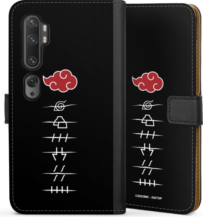 Produktbild DeinDesign Tasche für Xiaomi Mi Note 10 Pro Handy Flip Case Wallet Cover Handytasche Leder Akatsuki Naruto (Xiaomi Mi Note 10 Pro)