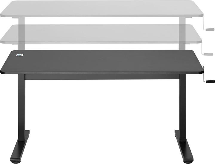 Actual product image Ergo Office Handwriting desk height adjustment, max. 40 kg, max. height 117 cm, with worktop for sta (140 x 60 cm)